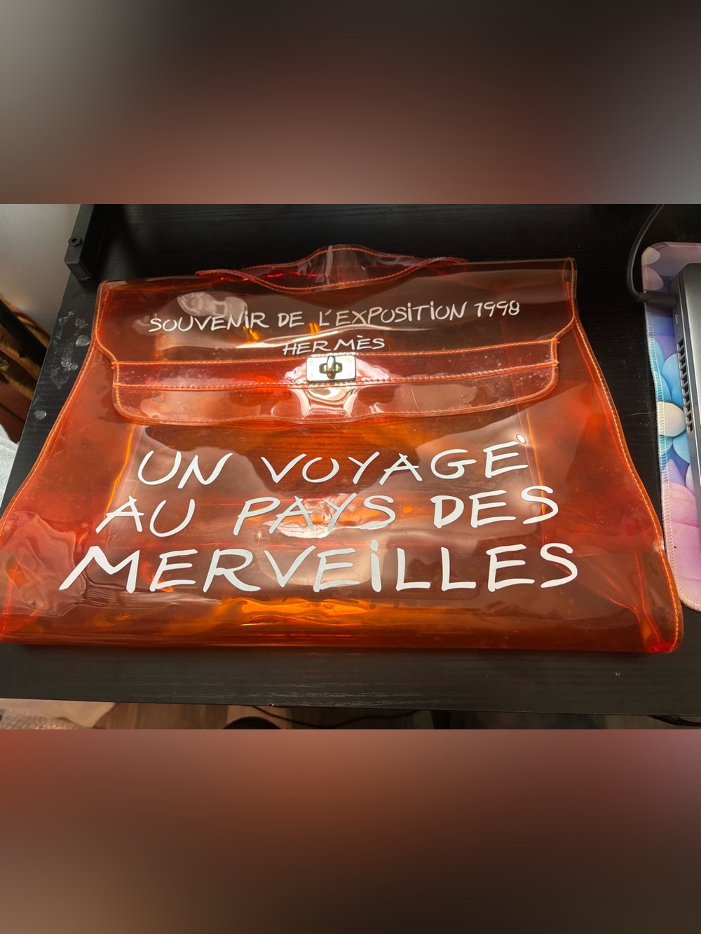 Hermes 1998 Vinyl Kelly 40 Orange Bag Archival Exhibition Rare- Exposition Grail